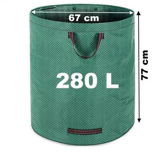 Gardebruk Tuinafvalzak - 2 Stuks 280L – 77x67cm/Opvouwbaar - Groen