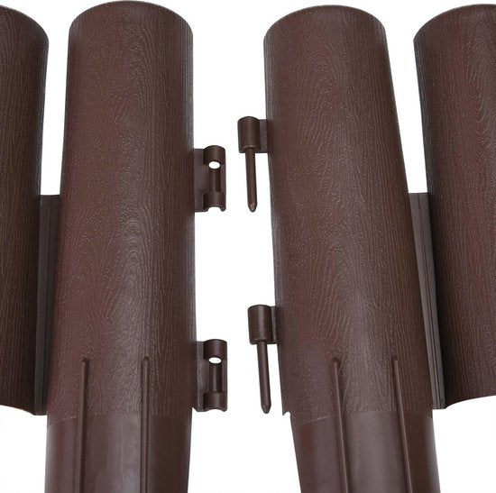 Deuba Borderrand - 8 Stuks 2,24m Houtlook (lxb): 28x24cm - Bruin