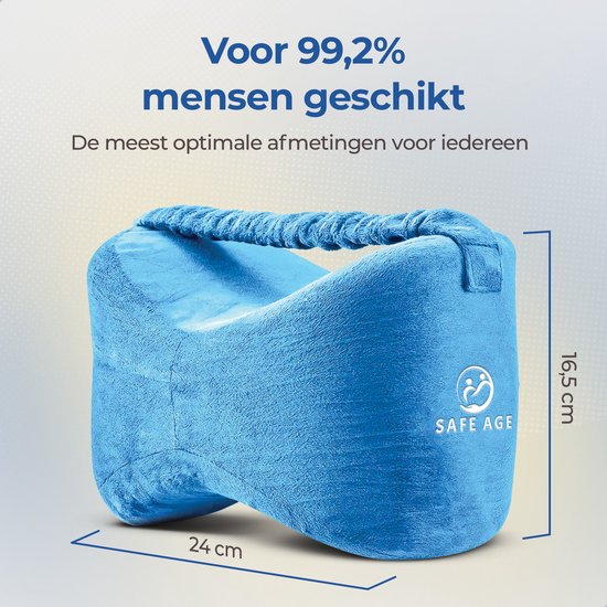 Safelife kniekussen orthopedisch - beenkussen zijslaper - zijslaapkussen - kniekussen voor in bed zijslapers - knie kussen - zijslaap kussen volwassenen