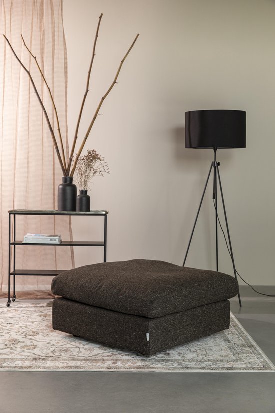 Zuiver Sense Hocker Espresso - Poef - 92x47x92 cm - Bruin