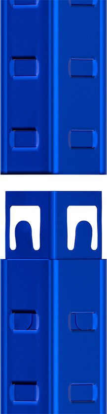 Monzana Stellingkast - Schroefloos 5 Schappen MDF 180x70x40cm - Blauw