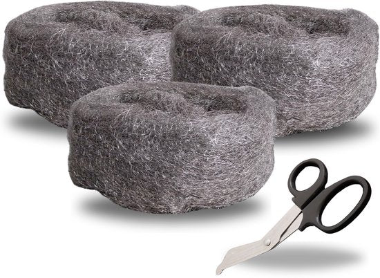 Staalwol Muizen Premium Muizen Staalwol - 3,5 Meter - 210 Gram - Muizengaas - Muizenverjager - Incl. Schaar
