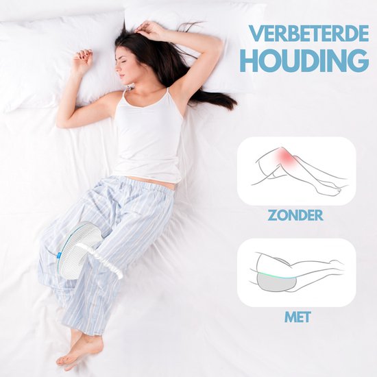 Softsie Kniekussen Voor in Bed - Beenkussen - Orthopedisch Kniekussens - Knie Kussen - Zijslaapkussen