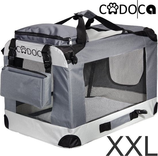 Cadoca Honden & Katten Reisbench XXL - 90x59x65cm - Grijs
