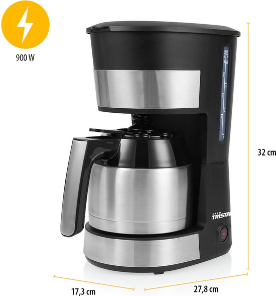 Tristar Koffiezetapparaat filterkoffie 900W - CM-1283 - 1 L, 10 koppen - Camping geschikt - Thermoskan
