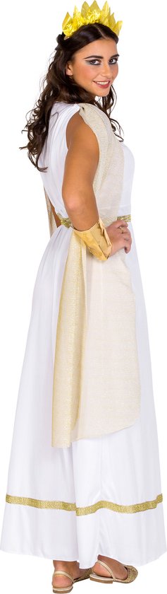 Dressforfun Vrouwenkostuum Griekse Godin Olympia L - verkleedkleding kostuum halloween verkleden feestkleding carnavalskleding carnaval feestkledij partykleding - 300200