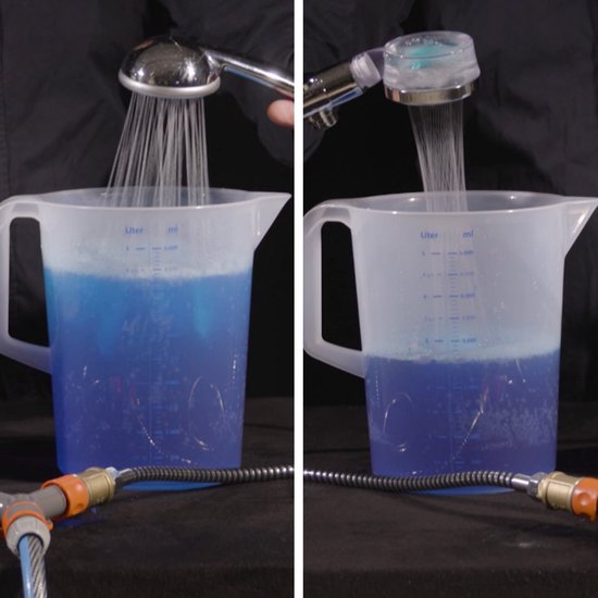 Aquadon EcoTornado - waterbesparende & drukverhogende douchekop - 360° draaibare handdouche - douchekop met antikalkfunctie - beschermt huid & haar