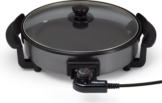 Tristar Elektrische hapjespan 1500W - PZ-2963 - Ø30cm Deksel - Maximale temperatuur 280⁰ C - PFAS-vrij