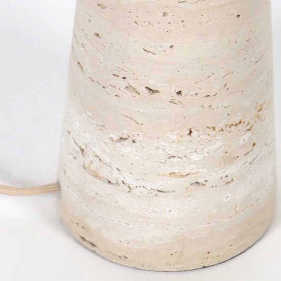 Anne Lighting - tafellamp - Travino - crème - steen - Ø 10cm - E27 - 4401CR