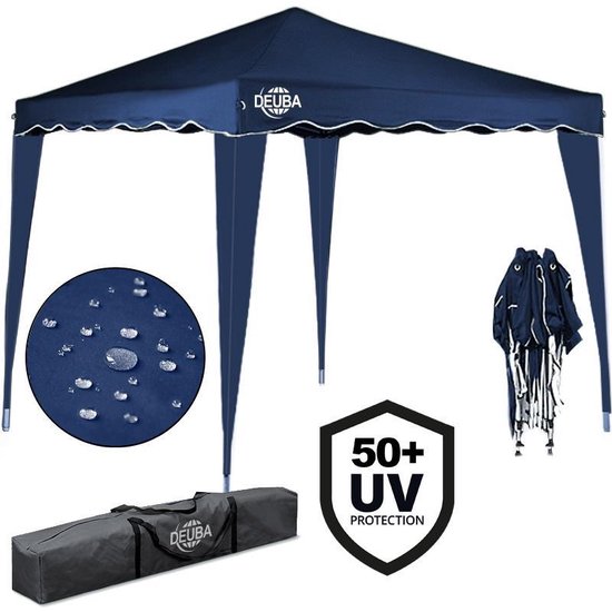 Casaria Partytent - Paviljoen - EasyUp - Opvouwbaar - Met draagtas - 300x300x250 cm - Blauw