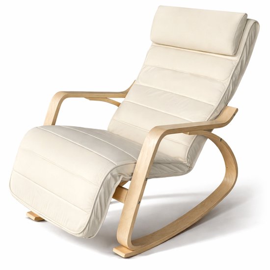 Bayt Schommelstoel - Fauteuil - Schommelstoel Babykamer - Relaxstoel - Wit