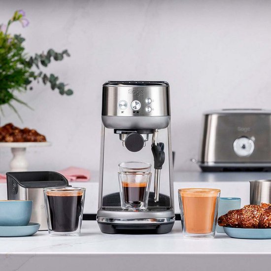 Sage – The Bambino Espressomachine – 1,4 l & 15 Bar – Voorzien Van Thermojet-verwarmingssysteem En Krachtig Stoompijpje – Voor Baristakwaliteit En Latte Art – Zilver Roestvrij Staal