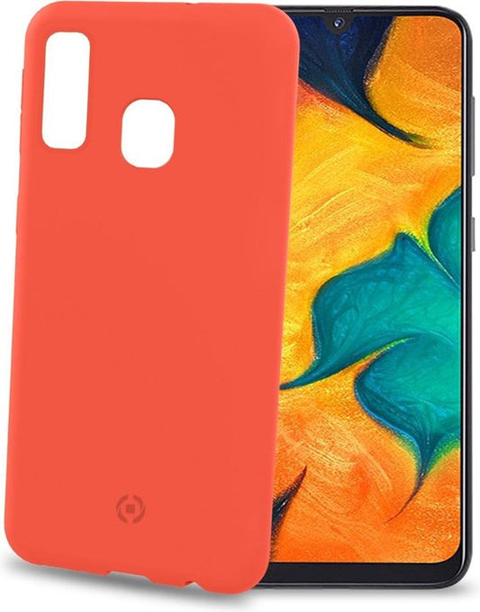 Celly Shock Samsung Galaxy A70 Hoesje Shock Siliconen Hoes Case Cover Oranje
