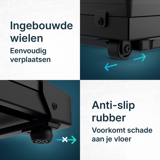 Flowsense Loopband - 1-6 km/u - Treadmill - Elektrisch - Zwart