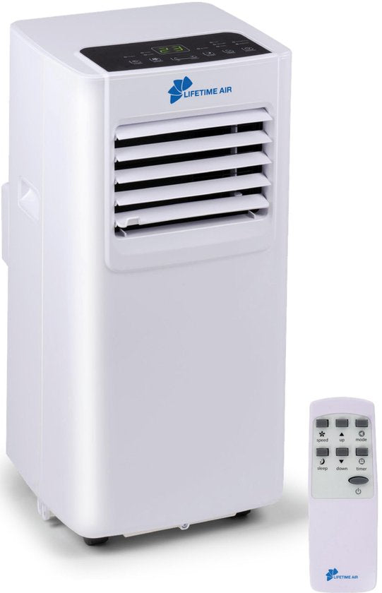 Lifetime Air Mobiele Airco - Airconditioning, Luchtontvochtiger en Ventilator - Luchtkoeler met Afvoerslang - Aircooler 65dB - Air Conditioner tot 40m3 - Afstandsbediening en Timer - 8.000 BTU