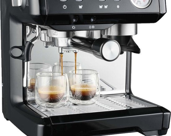 Solis Grind & Infuse Compact 1018 Pistonmachine - Espressomachine - Geschikt voor Pads - RVS Zwart
