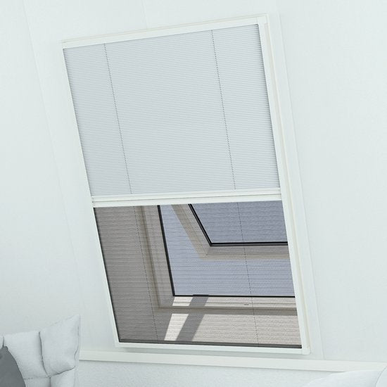 Livn Duoplisse Raamhor Plus 78x160cm Wit - Hor en verduistering in één voor dakramen - Eenvoudig op maat te maken - Voor een maximale opening van 73x155 cm