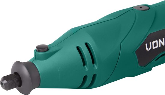VONROC Multitool – Roterend – 160W – Incl. 232 accessoires, 2 opzetstukken, flexibele as en opbergtas