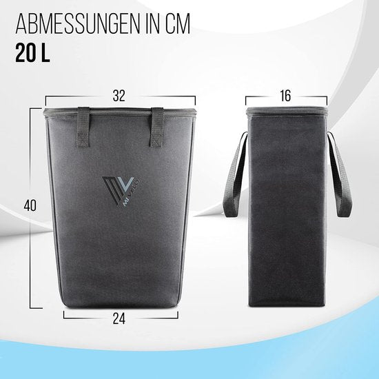 MIVELO Fietskoeltas – Opvouwbaar Inzetstuk voor Bagagedrager - Polyester - Zwart - 20 L
