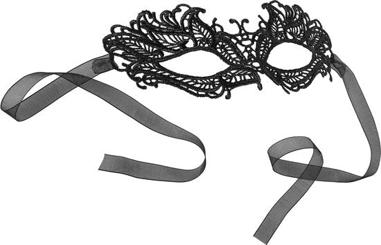 Dressforfun Zwart kanten masker vlinder - verkleedkleding kostuum halloween verkleden feestkleding carnavalskleding carnaval feestkledij partykleding - 303519 - Onesize
