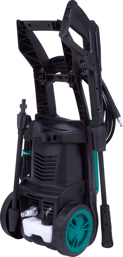 VONROC Hogedrukreiniger V18-1 1800W – 140 bar – 420 l/h – Incl. 8m slang, reinigingsmiddelen tank en meer