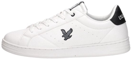 Lyle & Scott Elgin Hole Sneakers Heren - Wit/Zwart - Maat 44