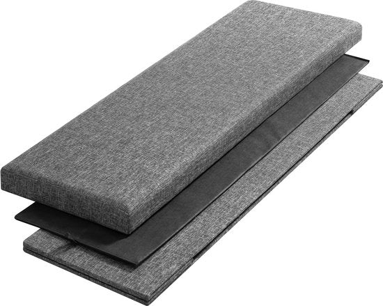 Casaria Opbergbank - 115x40x40cm Opvouwbaar 131L Stof – Grijs