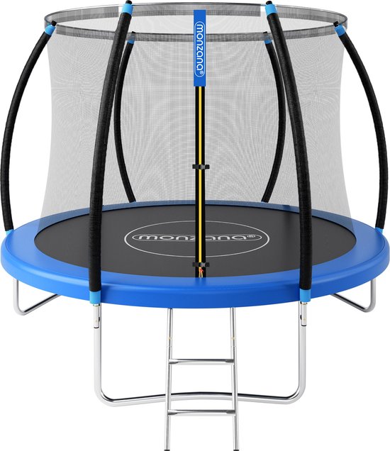 Monzana Trampoline - 244cm Incl Veiligheidsnet Rand Lader - Blauw