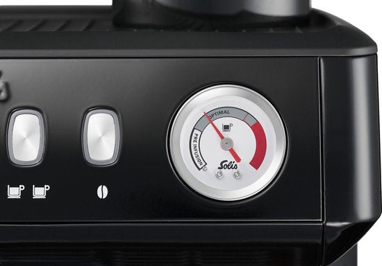 Solis Grind & Infuse Compact 1018 Pistonmachine - Espressomachine - Geschikt voor Pads - RVS Zwart