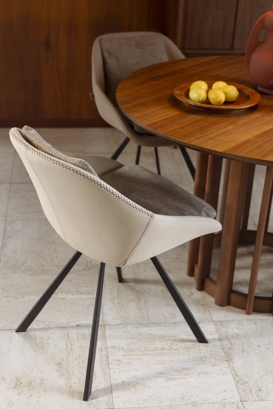 Dutchbone Wakefield Stoel Ivory - Set van 2