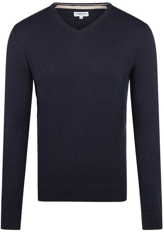 McGregor Trui V-hals Trui Mm999 1201 01 2100 Marineblauw Heren Maat - XL