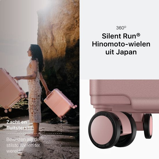 ONYX Hybrid Pro Handbagage Koffer 35 Liter - Gerecycled Polycarbonaat en Ritsloos Design - Reiskoffer met TSA slot en Spinner wielen - Lichtgewicht Trolley - Candy Pink