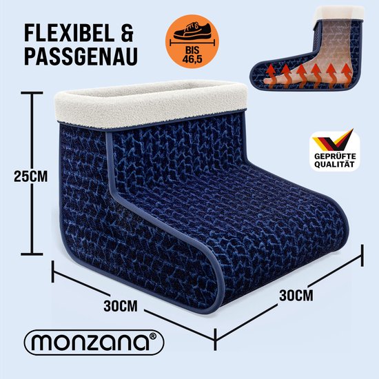 MONZANA Voetenwarmer - Elektrisch 4 Temperatuurstanden Timer - Blauw