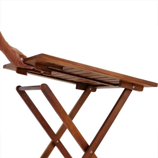 Casaria Balkonset – Inklapbaar Acaciahout – 2 Stoelen & Tafel – 58 x 60 x 71 cm – Bruin