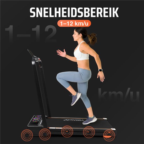Loopband met Automatische Incline (8%) - Automatische helling - Inclusief antislipmat en app - Led scherm - 1 t/m 12 km/u - Inklapbaar - Walking pad - 8% Automatische Hellingfunctie - Loopbanden voor thuis - Wandelband - Hometrainer - Treadmill