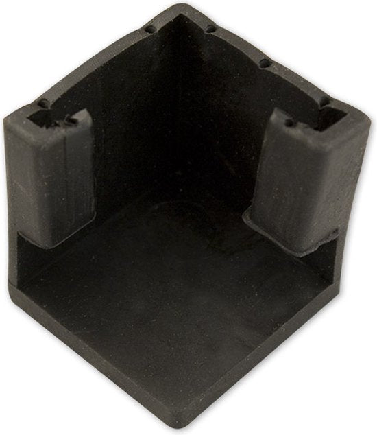 Deuba - 12x Vloerbeschermer - Anti Kras - Rubber - Zwart