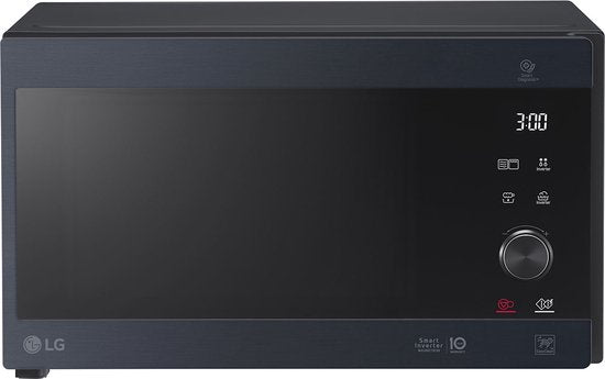 LG – NeoChef Magnetron met Grill – 47,6x38,9x27,2 cm – Zwart Metaal & Glas – 1000 Watt Magnetron & 900 Watt Grill – 25 Liter – Smart Inverter Technologie – MH6565CPB