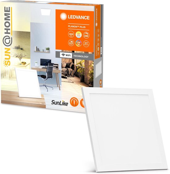 LEDVANCE Armatuur: voor plafond, SunHome Panelen / 2- W, 22-…24- V, stralingshoek: 11-, Tunable White, 22- … 5- K, behuizingsmateriaal: aluminium, IP2-