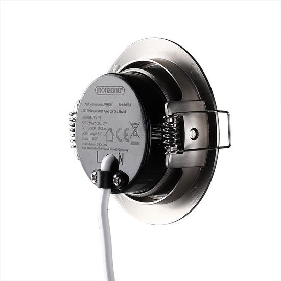 Monzana Spotjes Krog - 6 Stuks LED Dimbaar Draaibaar - Zilver