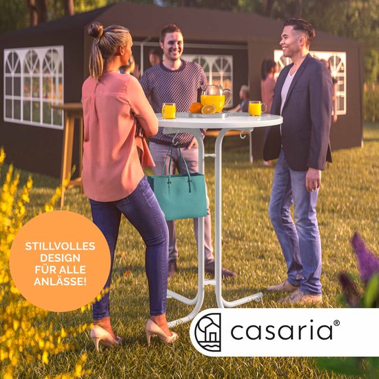CASARIA Statafel - 80x110cm Inklapbaar Verstelbare Tafelpoten – Wit