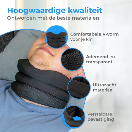Nuvance - Anti Snurk Nekbrace - Nekkraag - Anti Snurk Kussen - Inclusief eBook - Nek Brace - Vermindert Snurken - Nekband - Anti Snurk Producten - Betere Slaap