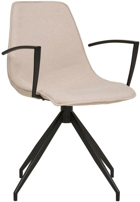 House Nordic Eetkamerstoel Monaco Swivel Bouclé Zand