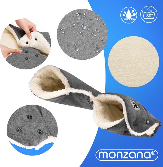 Monzana Baby Voetenzak – Ritssluiting Wasbaar 90x60cm - Grijs