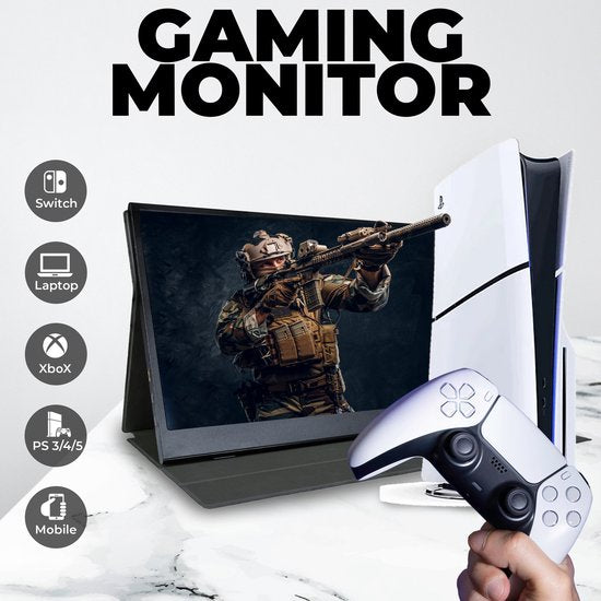 Denver Portable Monitor 15.6 Inch - Full HD - IPS Beeldscherm - Draagbare Gaming Monitor - HDMI - USB-C - PMO15602 - Model 2025