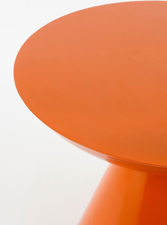 Mica Decorations Celise Bijzettafel - H44 x Ø59 cm - Metaal - Oranje