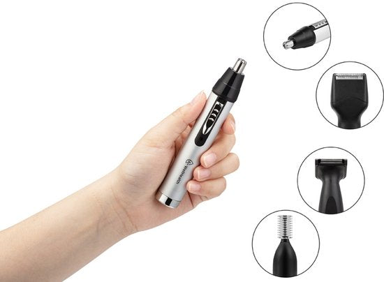 Wellhealth - 4-in-1 neus- en oorhaartrimmer - Zwart