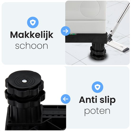 Wasmachine Verhoger - Wasmachine Opbouwmeubel - Wasmachine Sokkel - Kast - Geschikt voor Droger, Koelkast, Vaatwasser en Vriezer - Voor Bosch, Samsung, Miele, AEG, LG, Haier - Verstelbaar