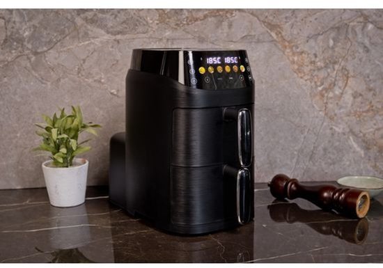 Nexxt Double Stack Airfryer – 2x 2.5L – Compact & Ruimtebesparend – 2 Gerechten Tegelijk – Ideaal voor Kleine Keukens