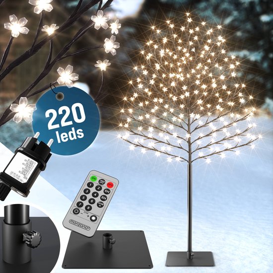 Kerstbloesem Boom Lichttak - 220 cm - 220 LEDs - Voor binnen of buiten