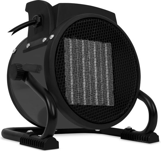 VONROC Elektrische kachel - Straalkachel - ventilatorkachel - keramisch - 3 standen: 1000W/2000W/ventilator - voor ruimten tot 20m2 - grijs